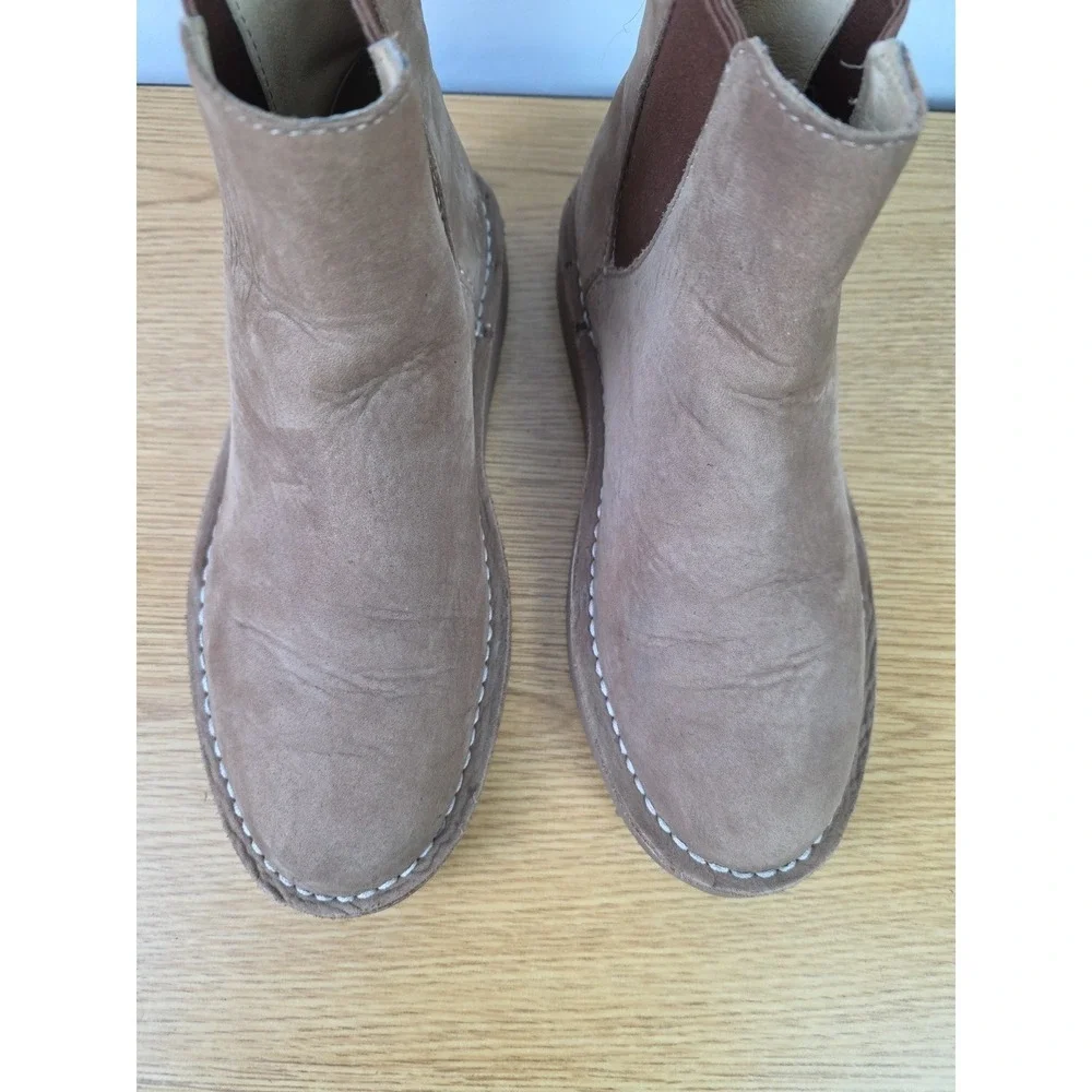 L.L. Bean Stonington Women's 9M Chelsea Ankle Boots‎ Brown Suede Leather Comfort